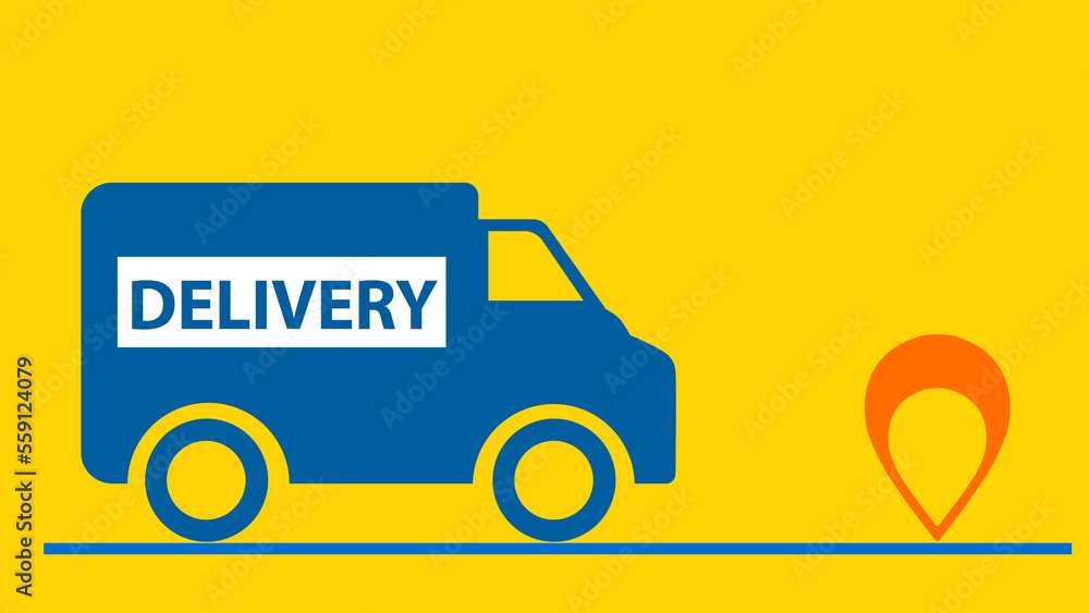 Delivery truck icon with Delivery truck icon with