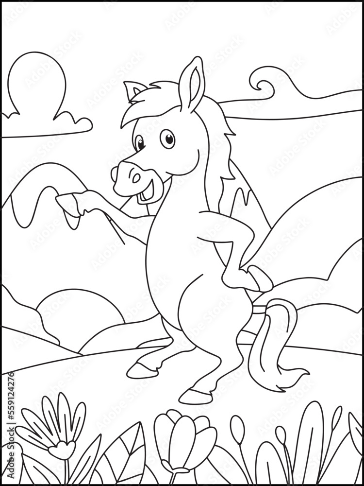Horses Coloring Pages for Kids 
