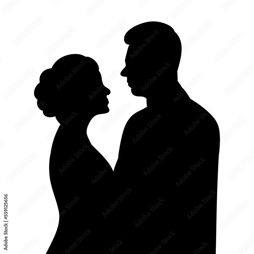 portrait man and woman silhouette design vector isolated portrait man and woman silhouette design vector isolated
