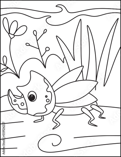 Cute Insects Coloring Pages For Kids