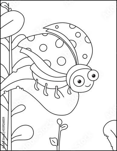 Cute Insects Coloring Pages For Kids
