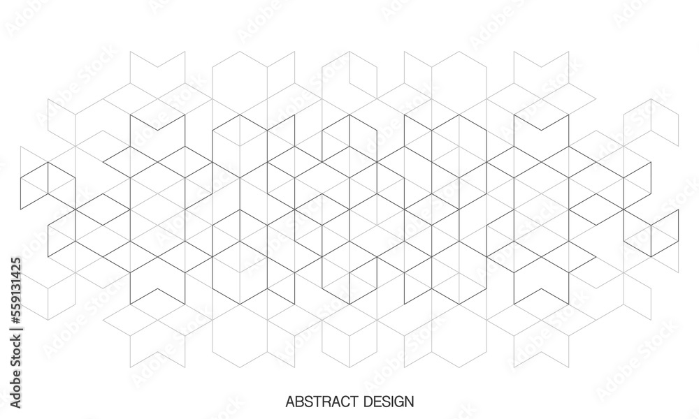 The graphic design elements with isometric shape blocks. Vector illustration of abstract geometric background