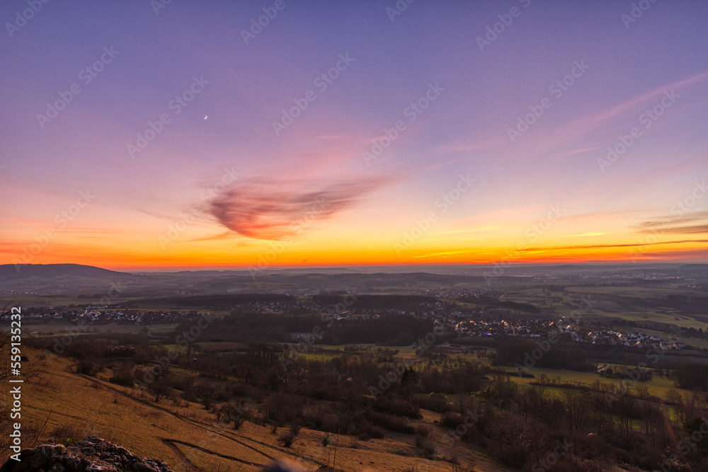 Fototapeta premium Lilasonnenuntergang