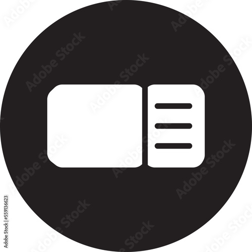 plane ticket glyph icon
