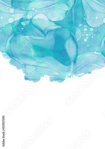 Turquoise Alcohal Ink Paintbrush