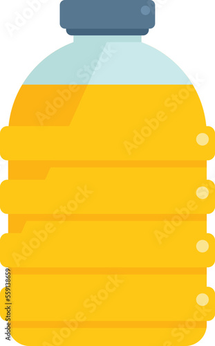 Canola oil bottle icon flat vector. Flower plant. Olive cooking isolated