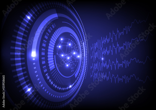 Epileptic brain and technology background..