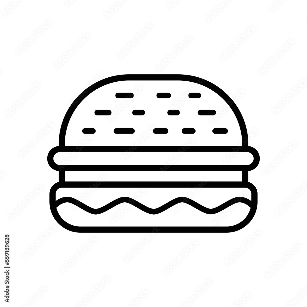 Burger icon vector design template Burger icon vector design template