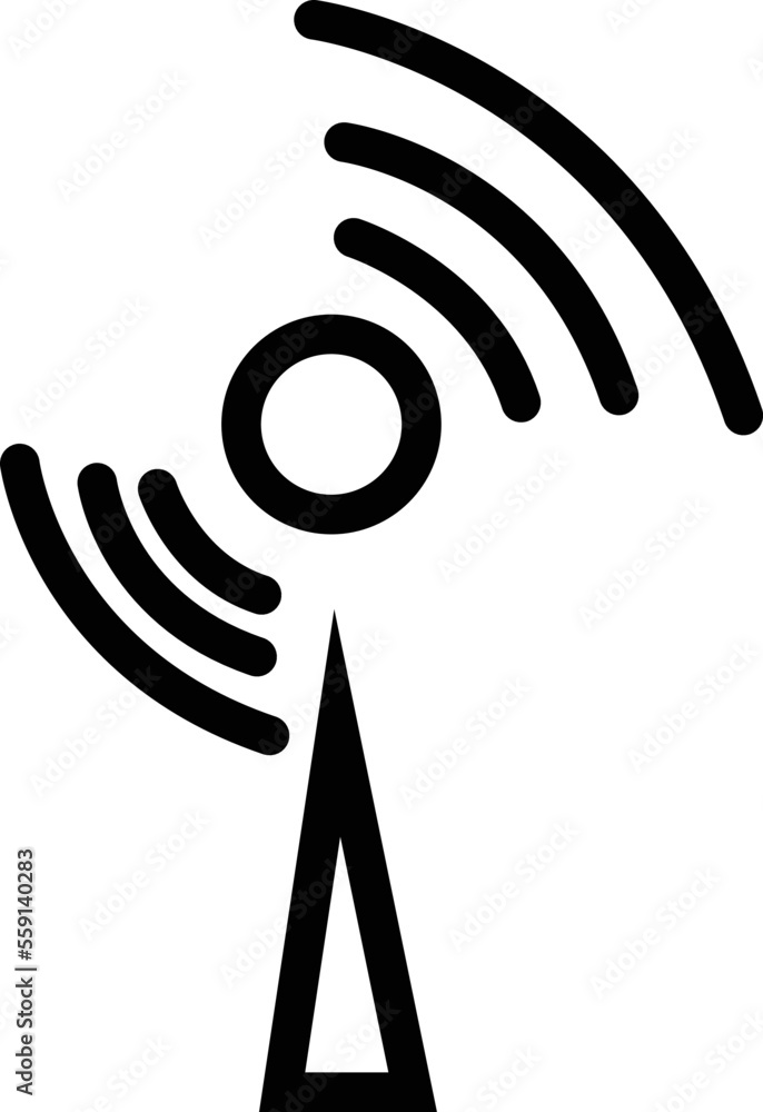 Broadcasting icon, live streaming pictogram, vector illustration Broadcasting icon, live streaming pictogram, vector illustration