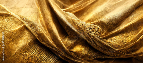 golden color fiber cloth texture background