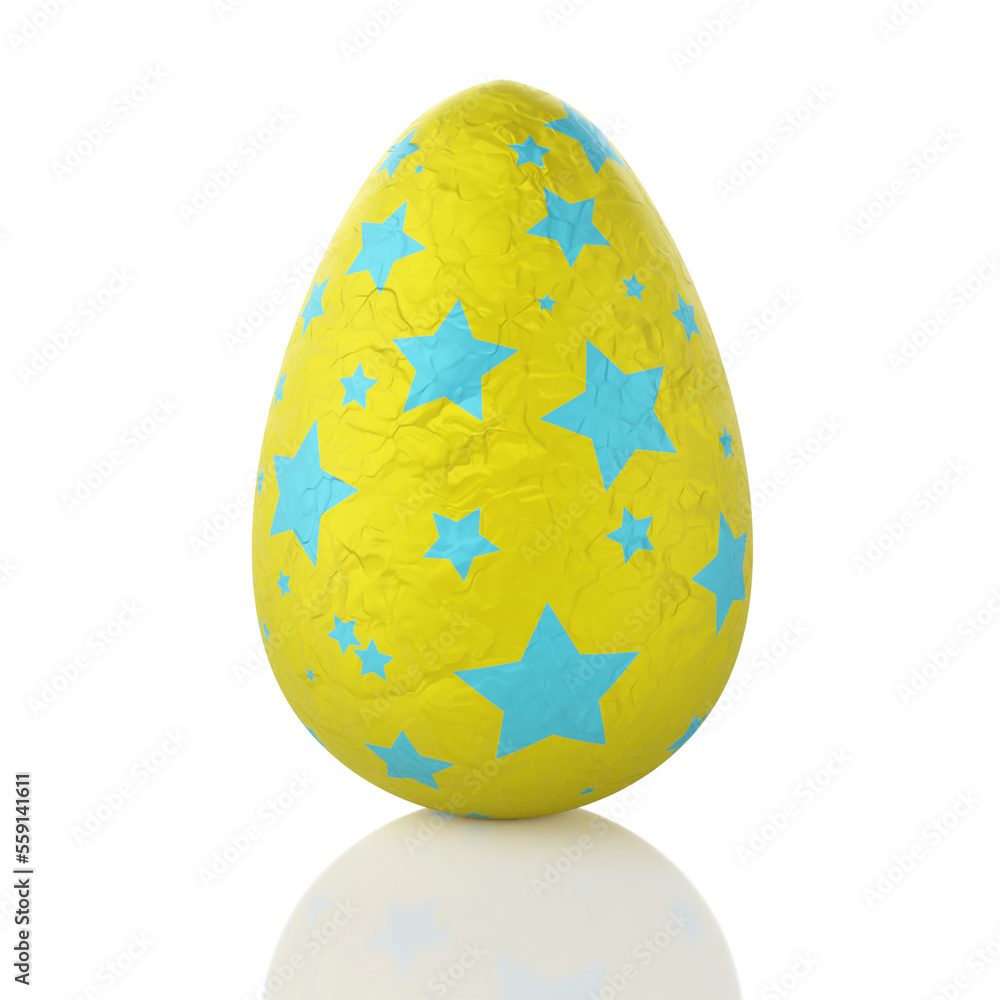 Yellow and Blue Starred Easter Egg Yellow and Blue Starred Easter Egg