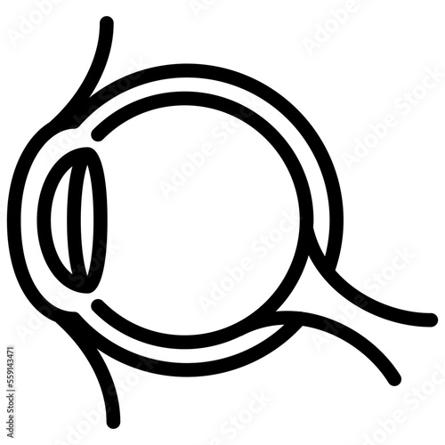 anatomy eye icon illustration. biology science education