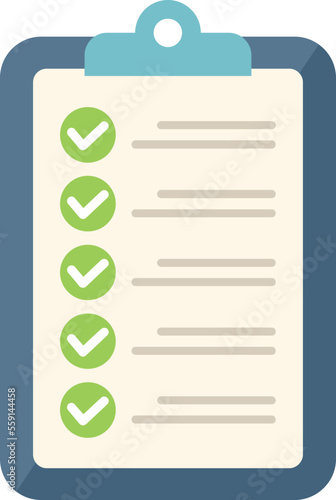 Clipboard control icon flat vector. Screen plan. Report industry isolated