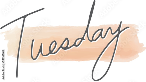 手書きの曜日アイコン。火曜日。