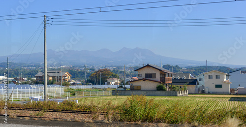 Beautiful countryside scenery in sunny day