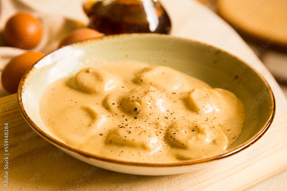 Panzerotti pasta stuffed with pumpkin cooked with sauce. Traditional Italian recipe. Panzerotti pasta stuffed with pumpkin cooked with sauce. Traditional Italian recipe.
