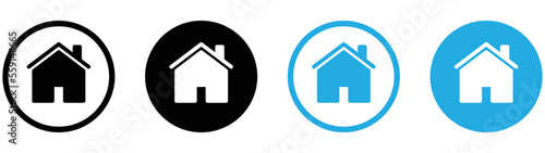 house icon set simple. address icon. home icon.  style sign symbol for app and web, vector illustration