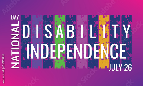 National Disability Independence Day. Design suitable for greeting card poster and banner