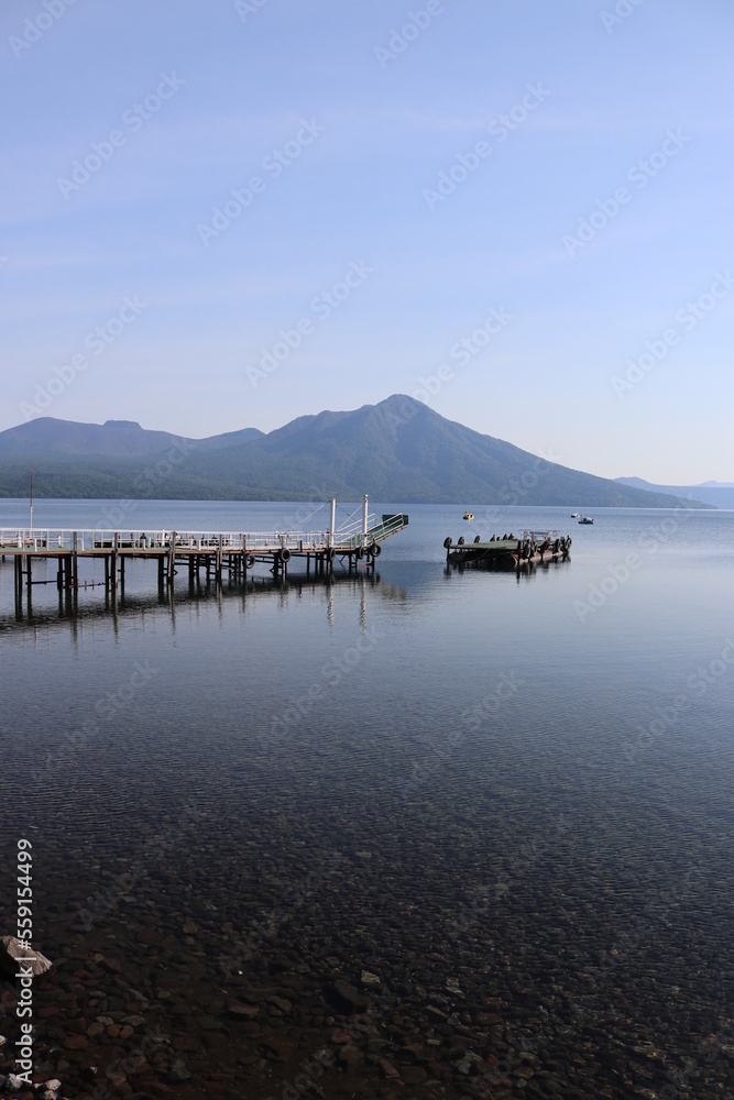 支笏湖と樽󠄀前山