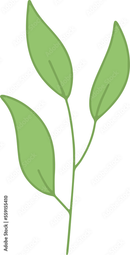 Naklejka premium beautiful bouquet of watercolor flowers and leaves Watercolor floral elements