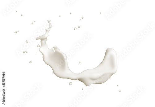 Tableau sur toile Milk Splash  on transparent png, easy to use