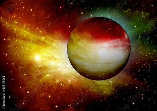 Obraz na płótnie galaxy in a free space. 3D rendering w salonie