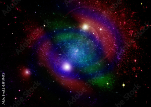 Obraz na płótnie galaxy in a free space. 3D rendering w salonie