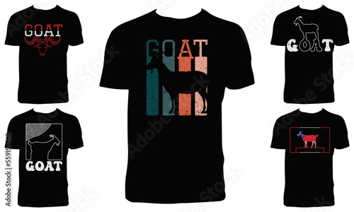 Goat T Shirt Design Bundle Vector Illustration  photo