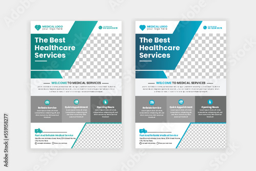 Medical flayer Design Template Healthcare and Medical pharmacy flyer