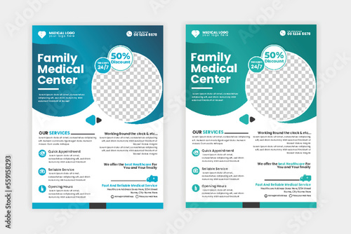 Medical flayer Design Template Healthcare and Medical pharmacy flyer
