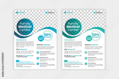 Medical flayer Design Template Healthcare and Medical pharmacy flyer