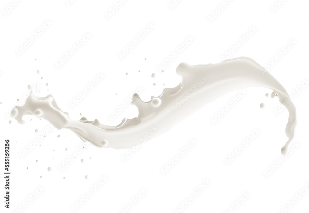 Milk Splash  on transparent png, easy to use