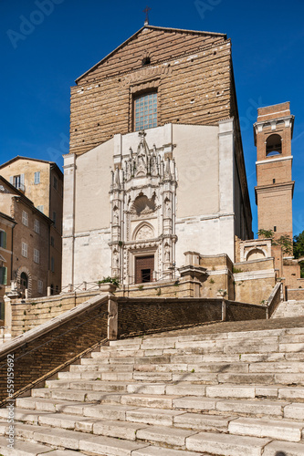 Ancona, Ancona district, Marche, Italy, San Francesco alle Scale church facade
