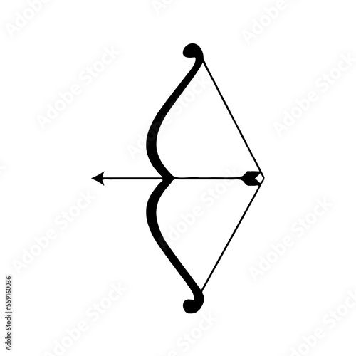 silhouette of archery sport with transparent background