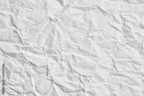  White crumpled paper texture background
