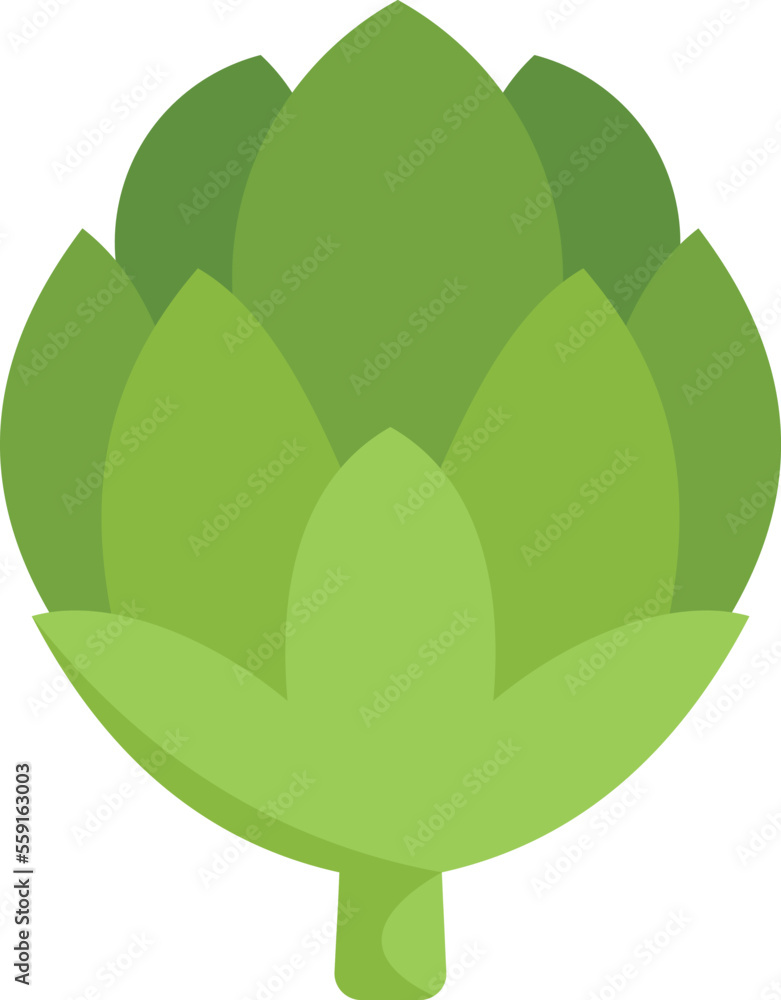 Foliage artichoke icon flat vector. Vegetable food. Cooking art isolated Foliage artichoke icon flat vector. Vegetable food. Cooking art isolated