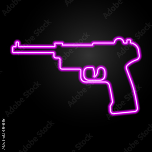 parabellum neon sign, modern glowing banner design, colorful modern design trends on black background. Vector illustration.