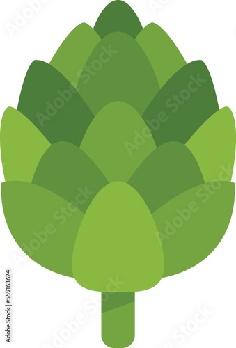 Diet artichoke icon flat vector. Food plant. Salad foliage isolated
