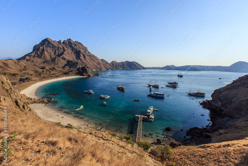 Landscape view at Padar island in Komodo islands, Flores, Indonesia.