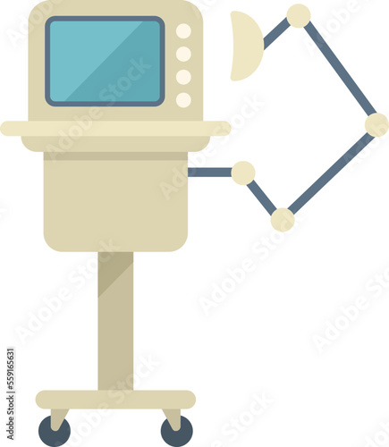 Medical equipment icon flat vector. Hospital patient. Care device isolated