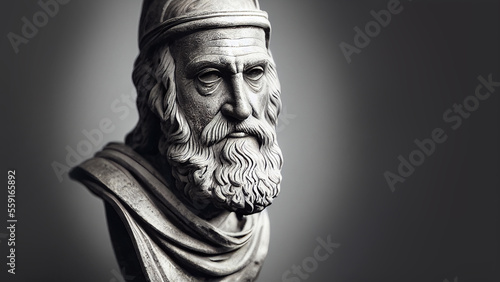 Illustration of Euclid. Ancient Greek mathematician. photo