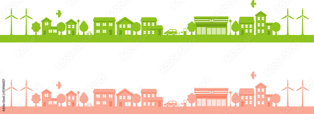 Sustainable city image, vector illustration for background and decoration Sustainable city image, vector illustration for background and decoration