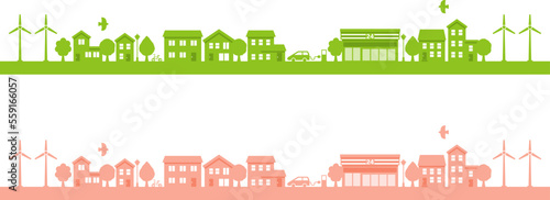 Sustainable city image, vector illustration for background and decoration