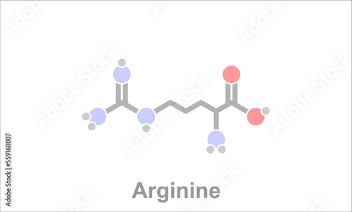 Simplified formula icon of the amino acid arginine.