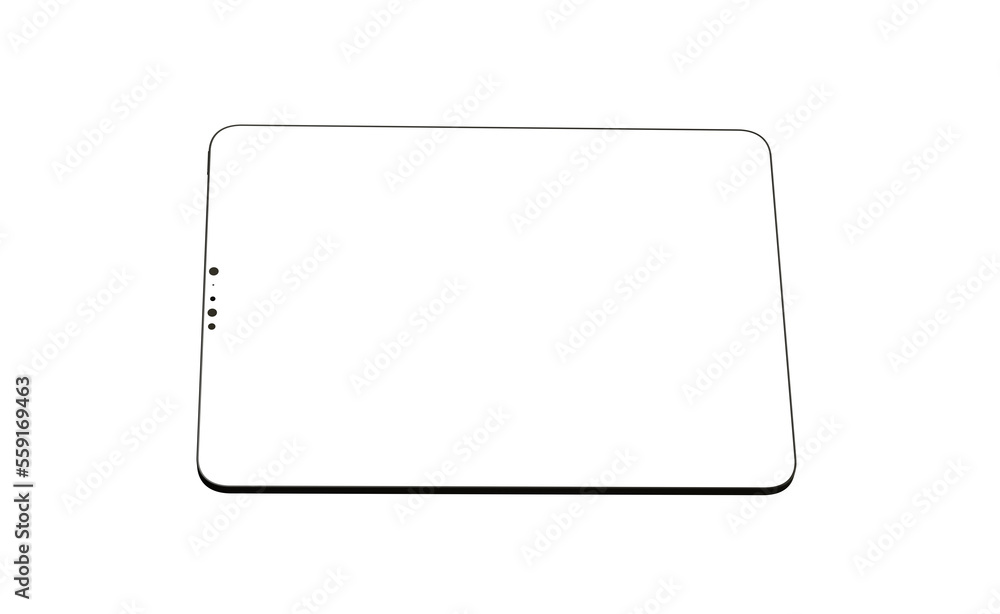 Tablet pc computer with blank screen 3d Tablet pc computer with blank screen 3d
