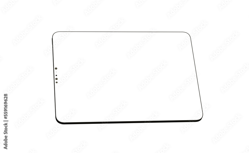 Tablet pc computer with blank screen 3d Tablet pc computer with blank screen 3d