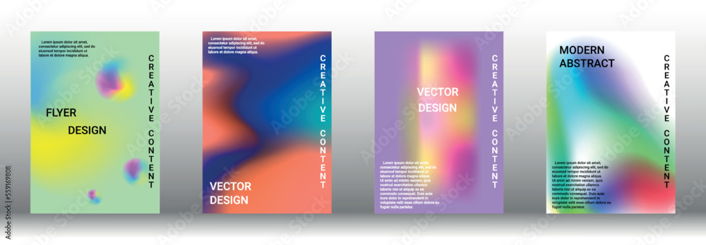 Artistic covers design. Creative fluid colors backgrounds. Set of abstract covers