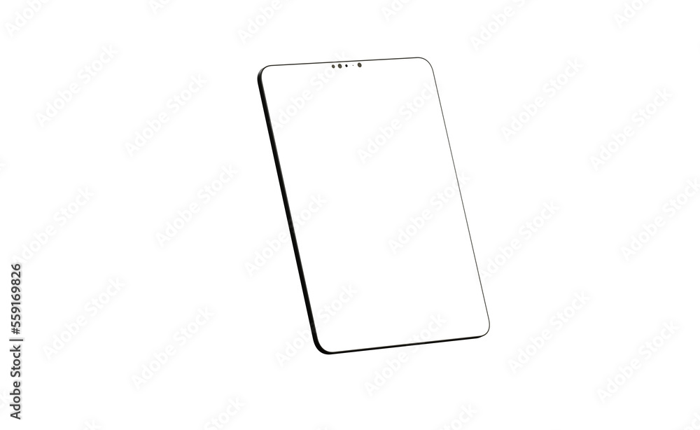 Tablet 3d computer with blank screen - mockup Tablet 3d computer with blank screen - mockup