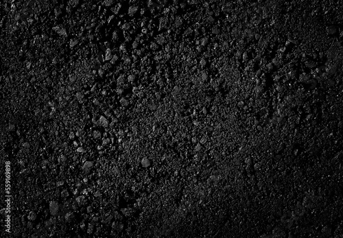  Close-up of black asphalt with texture background. Copy space