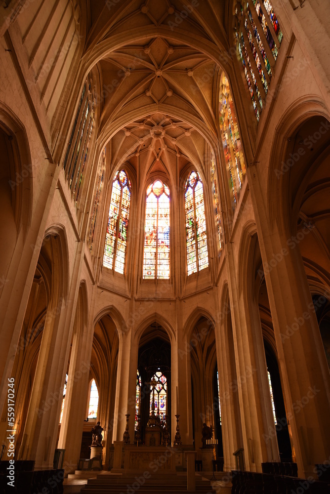 Choeur de l'église Saint-Gervais à Paris. France